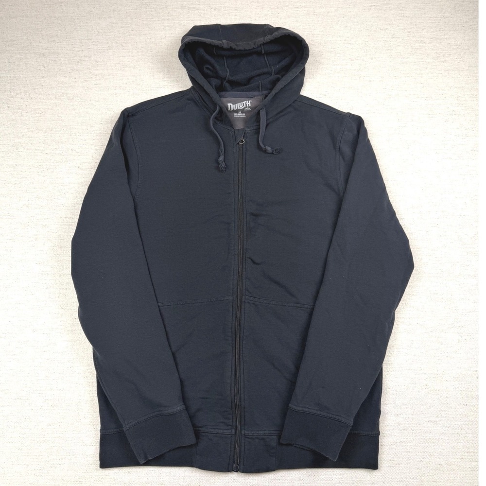 Duluth‎ Trading Co Mens Relaxed Fit Full Zip Hoodie Black Size Medium